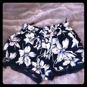 Blue Floral Shorts